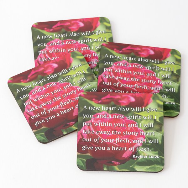 Item preview, A New Heart Ezekiel 36 26 - Red Roses Photograph | Bible Verse Art designed and sold by InsprtnlArtbyDP.