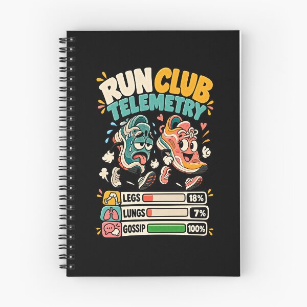 Item preview, Run Club Telemetry Funny Social Running Humor designed and sold by MOTIFOLK.