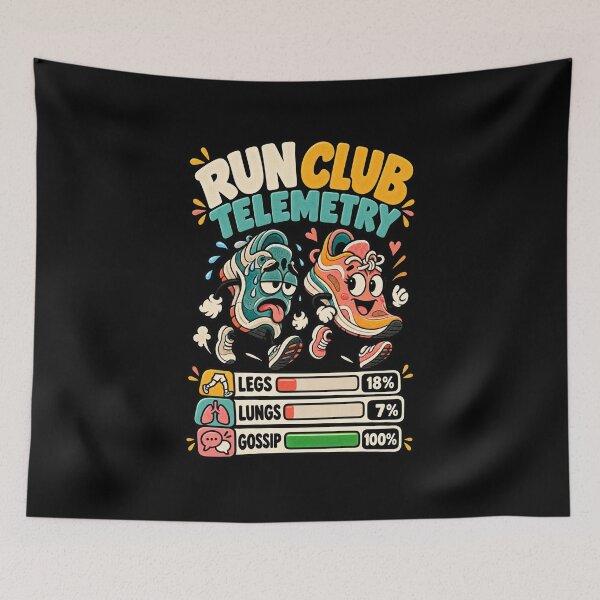 Item preview, Run Club Telemetry Funny Social Running Humor designed and sold by MOTIFOLK.