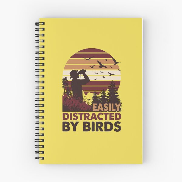 Item preview, Easily Distracted By Birds Retro Birdwatching Sunset designed and sold by MarCinu Art.