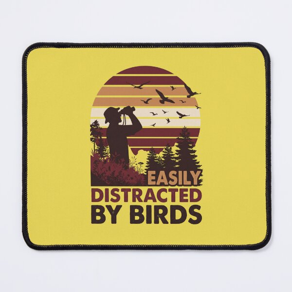 Item preview, Easily Distracted By Birds Retro Birdwatching Sunset designed and sold by MarCinu Art.