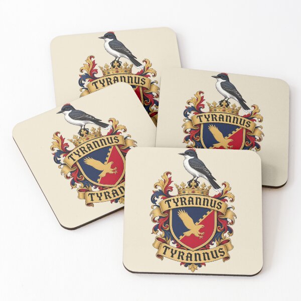 Item preview, Eastern Kingbird Tyrannus Tyrannus Heraldic Crest Bird Coat of Arms designed and sold by shifumart.