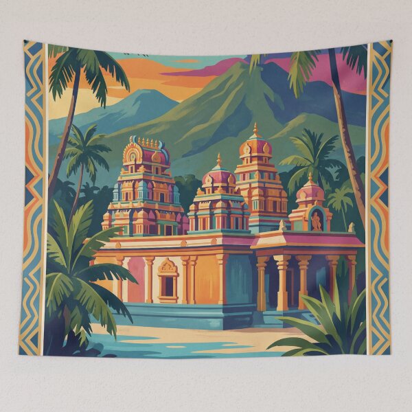 Item preview, Nadi Fiji - Vintage Temple and Tropical Scenery designed and sold by Bomax121.