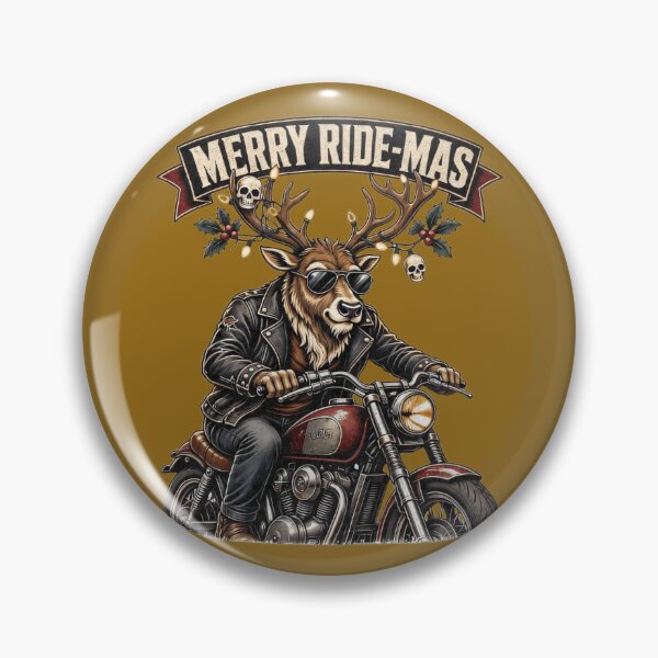 Item preview, Merry Ride-Mas Funny Christmas Biker Deer designed and sold by CraftyValley.