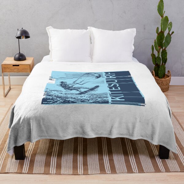 Item preview, Kitesurfing Glitch Art Blue Extreme Water Sports Kitesurfer Graphic designed and sold by KiwiRider.