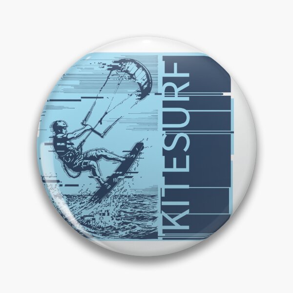 Item preview, Kitesurfing Glitch Art Blue Extreme Water Sports Kitesurfer Graphic designed and sold by KiwiRider.