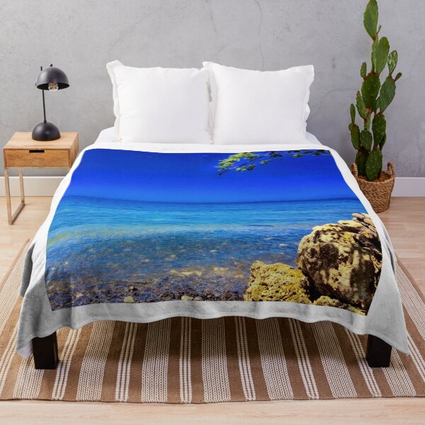 Item preview, Minimalist Tropical Blue Ocean Beach Landscape designed and sold by Luxxe87.