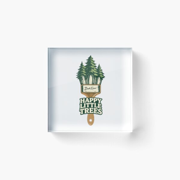 Item preview, Bob Ross Happy Little Trees – Vintage Paintbrush Forest designed and sold by karamram.