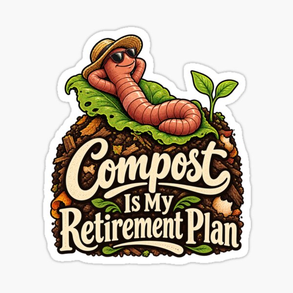 Item preview, Compost Is My Retirement Plan - Gardening Humor designed and sold by Good Mood Foundry.