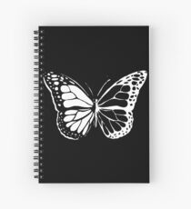 Monarch Butterfly -Black and White Spiral Notebook