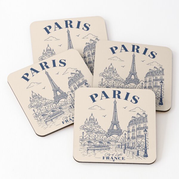 Item preview, Paris France Illustration – Eiffel Tower, Seine River & Classic French Architecture designed and sold by ArtaportDesign.