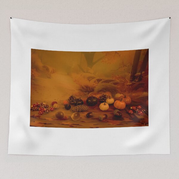 Item preview, Autumn Pathway with Pumpkins and Mushrooms designed and sold by Steve Purnell Photography.