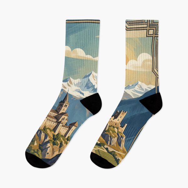 Item preview, Sion Switzerland - Vintage Castles and Alps designed and sold by Bomax121.