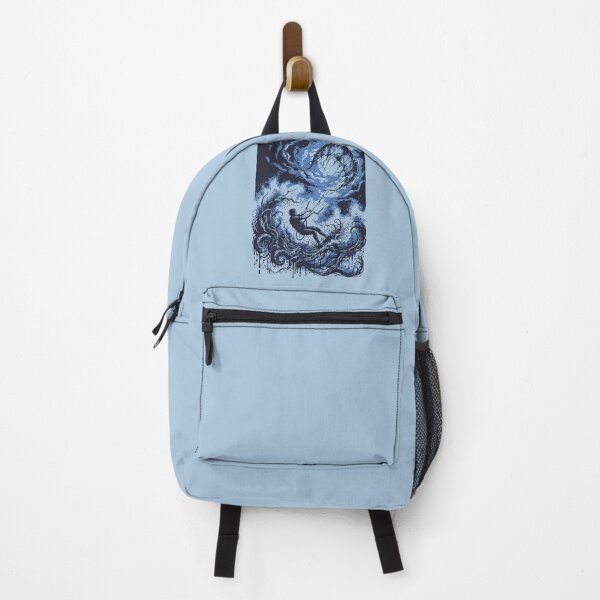 Item preview, Kitesurfing Dark Storm Ocean Waves Tentacles Blue Ink Kitesurfer Graphic designed and sold by KiwiRider.