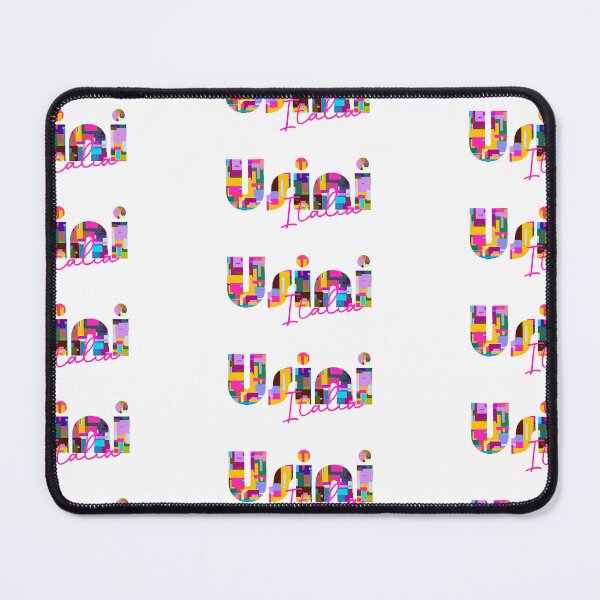 Item preview, Usini, Sassari, Italy, Italia, colorful typography design for travellers designed and sold by Wanderful-roads.