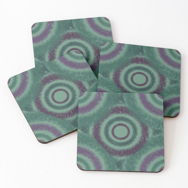 Item preview, Green and Purple Textured Circle Pattern designed and sold by BattlenbrnSew.