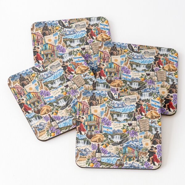 Item preview, Argentina Travel Collage – Patagonia Buenos Aires & Malbec designed and sold by MetaModel Editions.