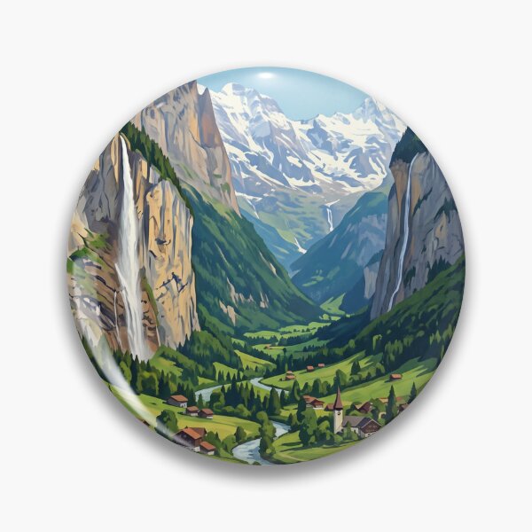 Item preview, Lauterbrunnen Switzerland - Vintage Alpine Valley designed and sold by Bomax121.