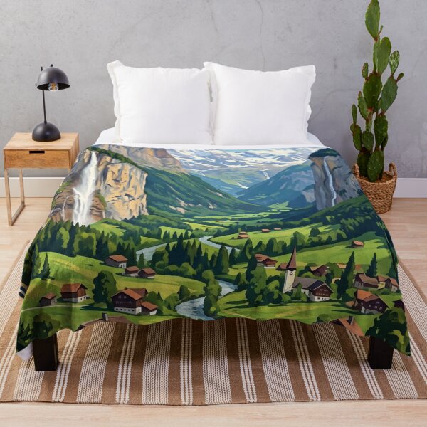 Item preview, Lauterbrunnen Switzerland - Vintage Alpine Valley designed and sold by Bomax121.