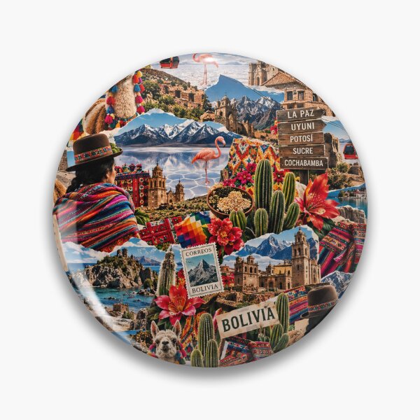 Item preview, Bolivia Travel Collage – Andes Uyuni & Andean Culture designed and sold by MetaModel Editions.