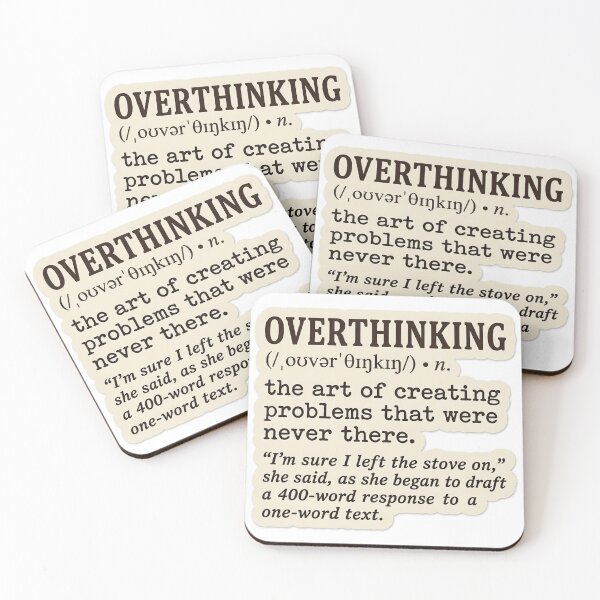 Item preview, Overthinking Art Of Creating Problems Typography designed and sold by Plot Twist Supply.