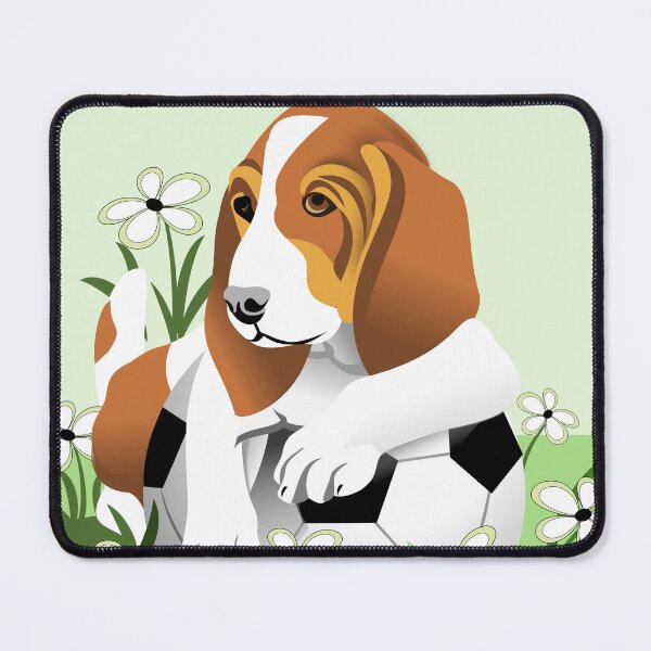 Item preview, Basset Hound Puppy With Soccer Ball designed and sold by studioart.