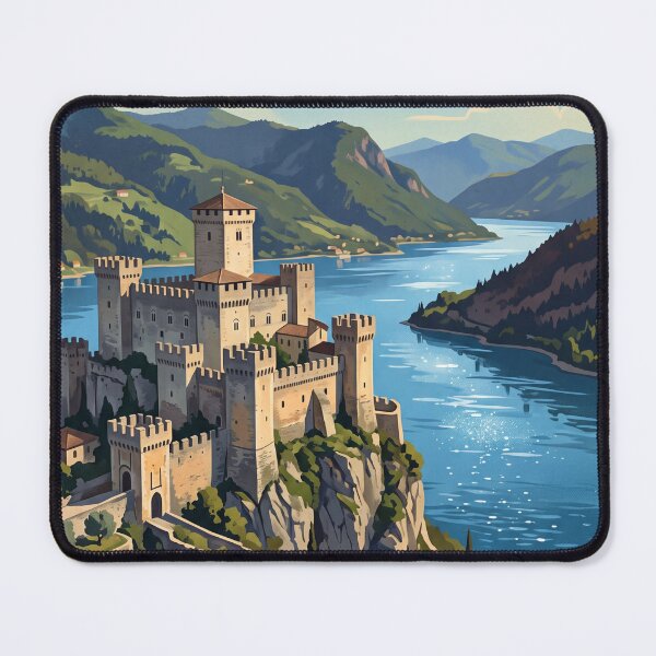 Item preview, Rocca di Angera Italy - Vintage Castle Landscape designed and sold by Bomax121.