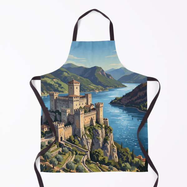 Item preview, Rocca di Angera Italy - Vintage Castle Landscape designed and sold by Bomax121.
