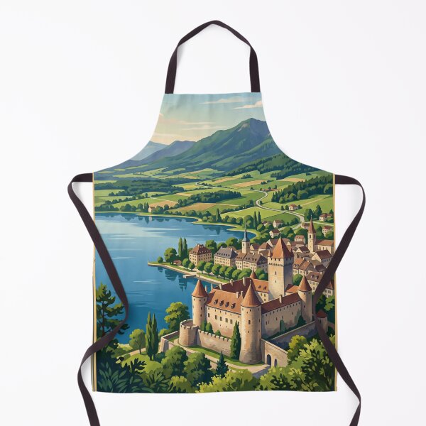 Item preview, Yverdon-les-Bains Switzerland - Vintage Lake View designed and sold by Bomax121.