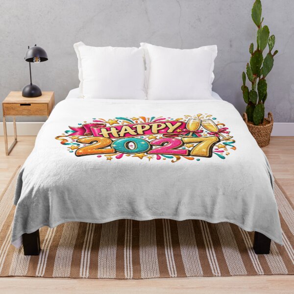 Item preview, Happy New Year 2027 Celebration Cheer Festive Design designed and sold by FuzionRaptor.