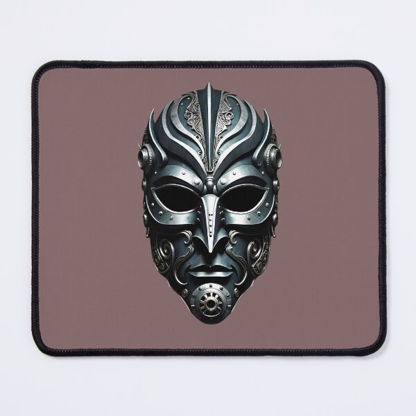 Item preview, Futuristic Gothic Metal Mask – Dark Cyberpunk Steampunk Art designed and sold by Kruti Collection.