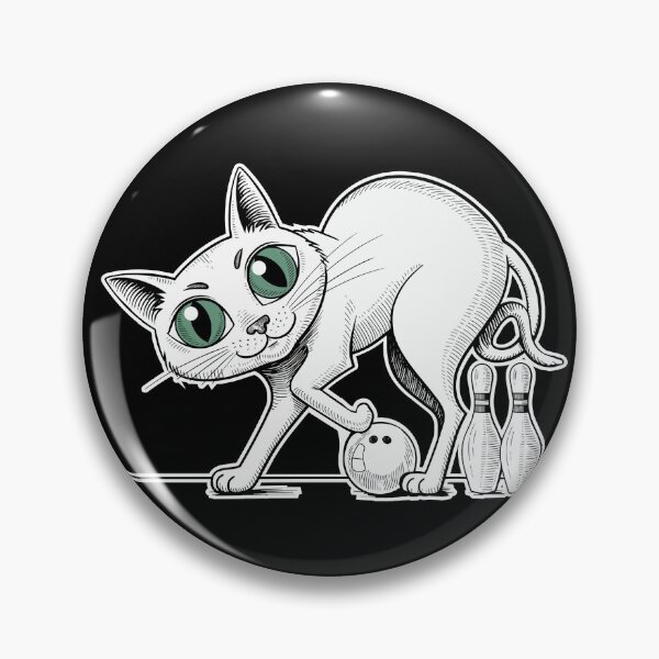 Item preview, Funny Bowling Cat Illustration Art designed and sold by Litely.