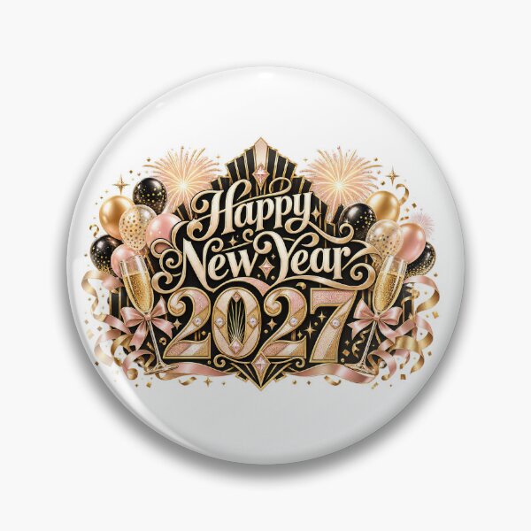 Item preview, Happy New Year 2027 Celebration Cheer Festive Design designed and sold by FuzionRaptor.