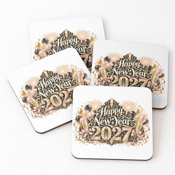 Item preview, Happy New Year 2027 Celebration Cheer Festive Design designed and sold by FuzionRaptor.