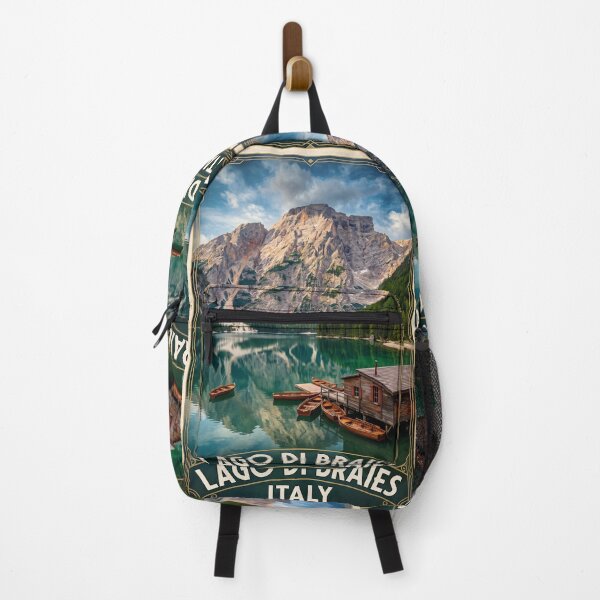 Item preview, Lago di Braies Italy - Vintage Alpine Boathouse designed and sold by Bomax121.