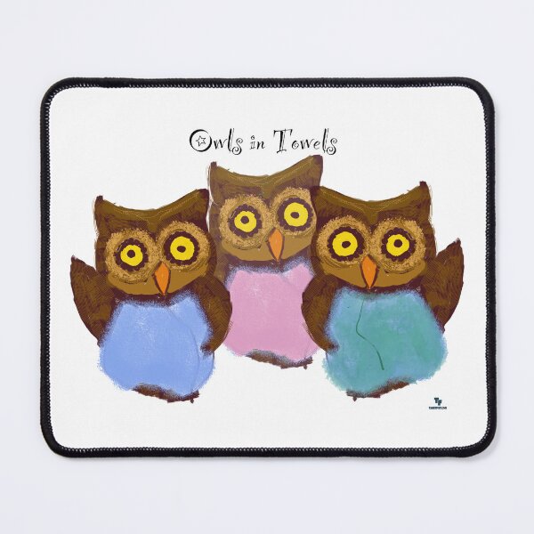 Item preview, Owls In Towels Cute Cartoon Art designed and sold by mytshirtfort.