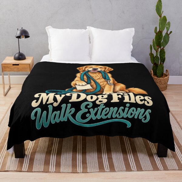 Item preview, My Dog Files Walk Extensions - Dog Walking Humor designed and sold by Good Mood Foundry.