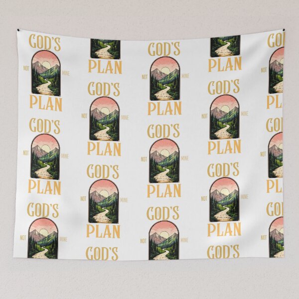Item preview,  God’s Plan, Not Mine – Christian Mountain Sunset Design designed and sold by BabbleQueen.
