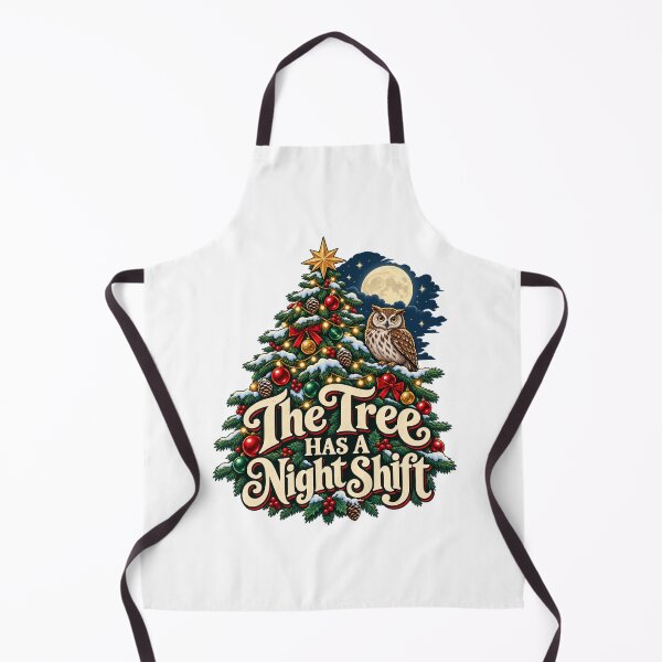 Item preview, The Tree Has A Night Shift - Christmas Owl designed and sold by Good Mood Foundry.