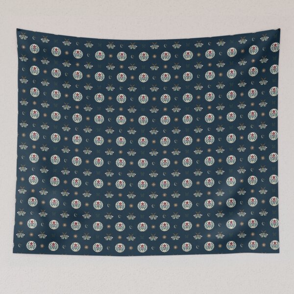 Item preview, Midnight Woodland Medallion Folk Art Pattern designed and sold by H. Doucette Studio.