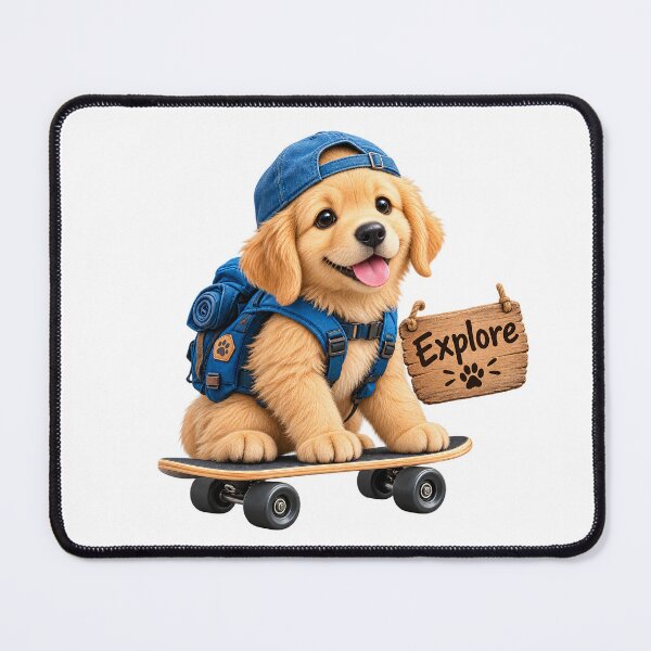 Item preview, Cute Adventure Puppy Riding a Skateboard designed and sold by Appu6667.