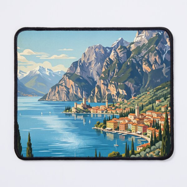 Item preview, Lake Garda Italy - Vintage Lakeside Scenery designed and sold by Bomax121.