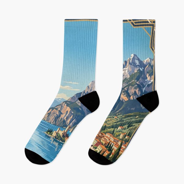 Item preview, Lake Garda Italy - Vintage Lakeside Scenery designed and sold by Bomax121.