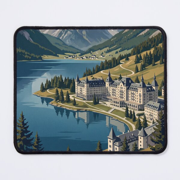 Item preview, St Moritz Switzerland - Vintage Alpine Lake View designed and sold by Bomax121.