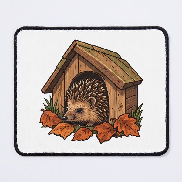 Item preview, Hedgehog Winter Shelter Garden Illustration designed and sold by Philippa Shop.