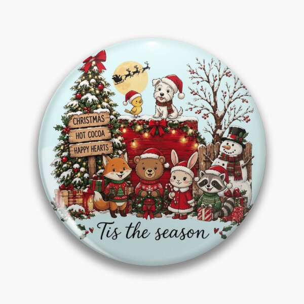 Item preview, Cute Woodland Animals Christmas Tree Holiday Party designed and sold by BreezifyDesignStudio.