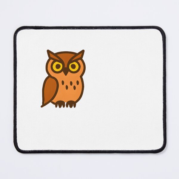 Item preview, Golden Amber Owl Mascot - Minimalist Bird of Prey Cartoon designed and sold by VibeShift Studio.