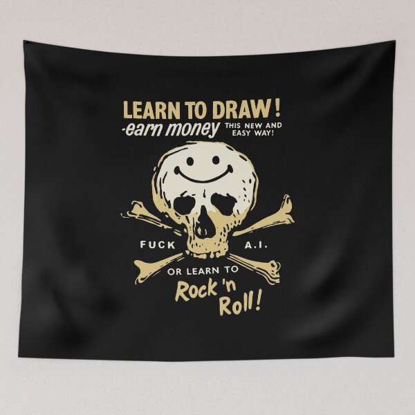Item preview, Learn To Draw Earn Money This New And Easy Way Fuck A.I. Or Learn To Rock 'n Roll! designed and sold by ArtSantosv.
