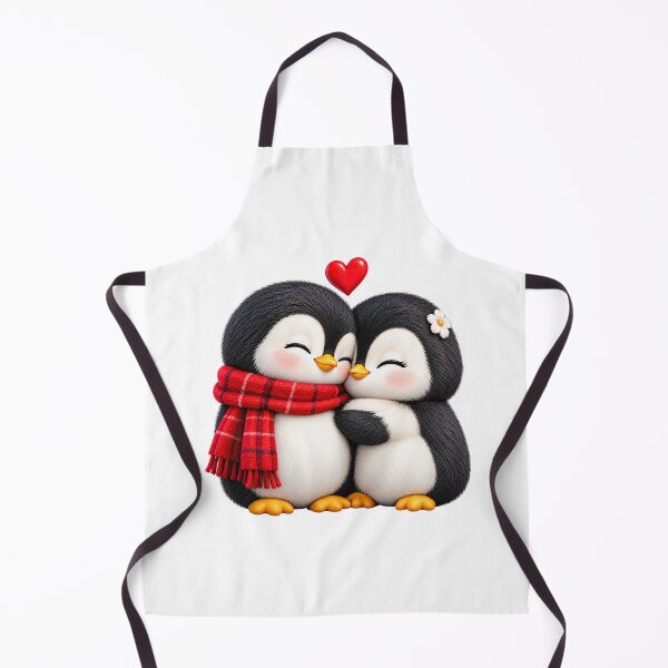 Item preview, Cute Penguin Couple in Love With Red Scarf designed and sold by Appu6667.