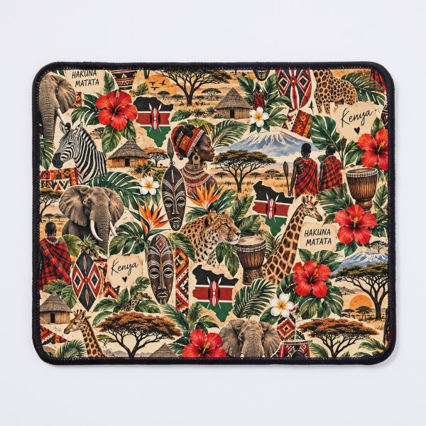 Item preview, Kenya Travel Collage – Safari Savannah & African Adventure designed and sold by MetaModel Editions.